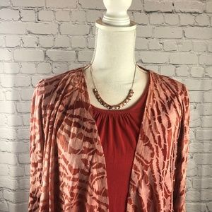 Calvin Klein Open Front Cardigan Size L